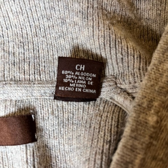Perry Ellis, Merino Wool Blend Sweater/Cardigan, Cream, Button Closure, Medium - Picture 7 of 7